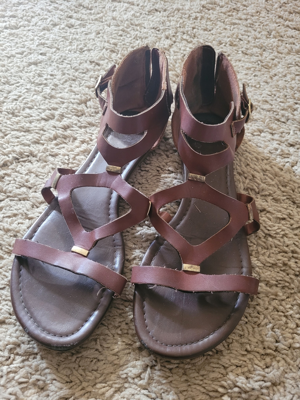 Brown Strappy Gladiator Sandals